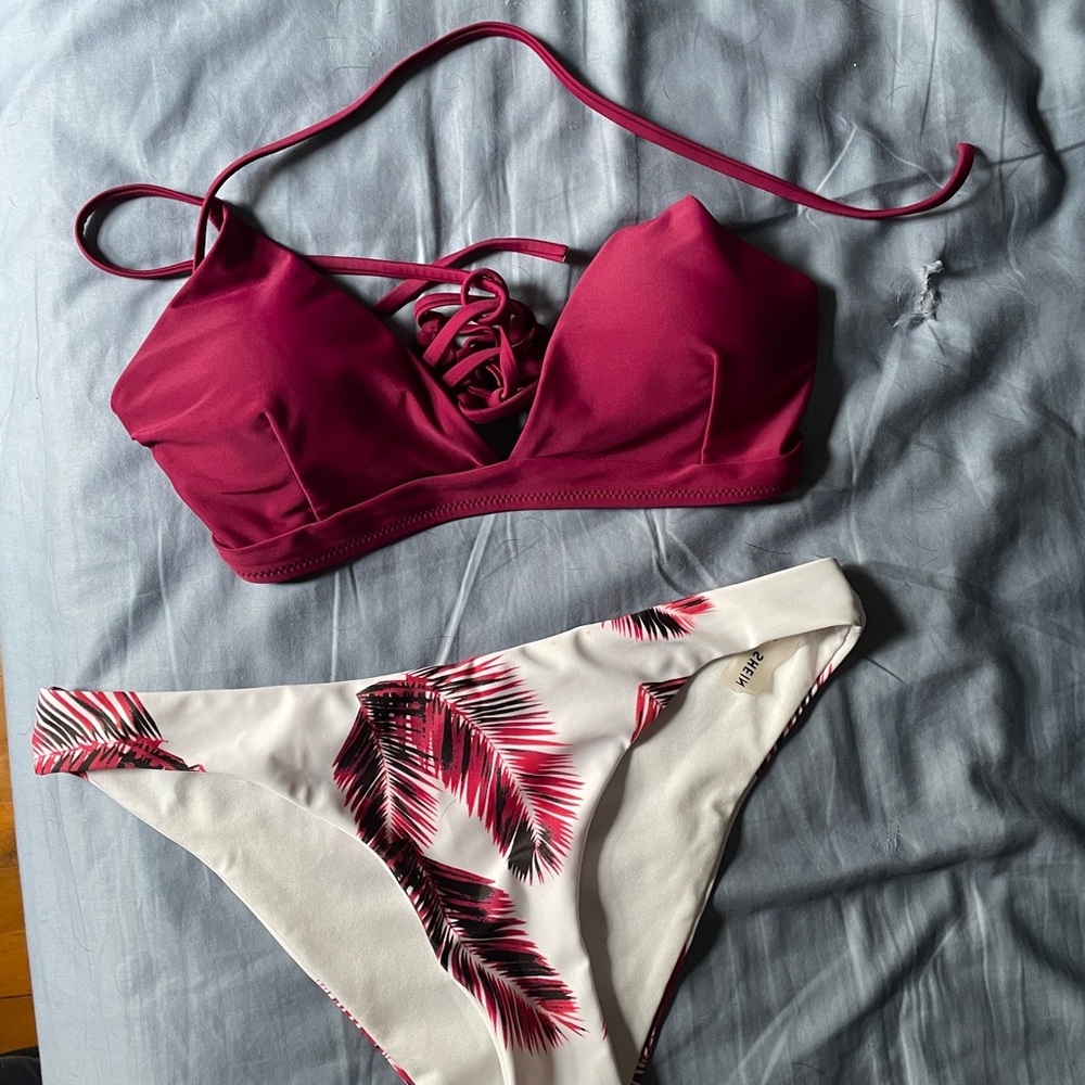 Women's Burgundy Bikini Set